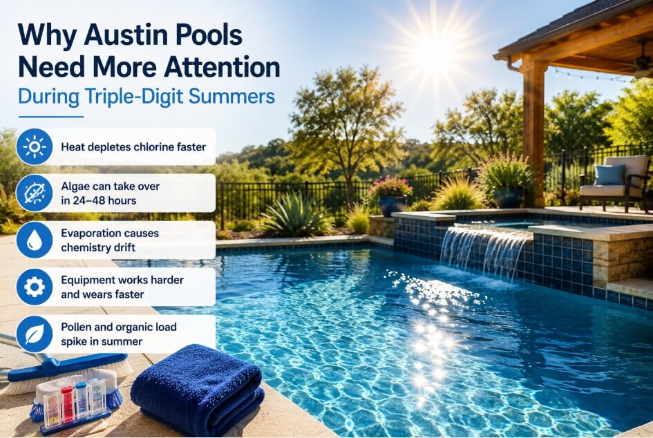 Austin pools triple digit heat